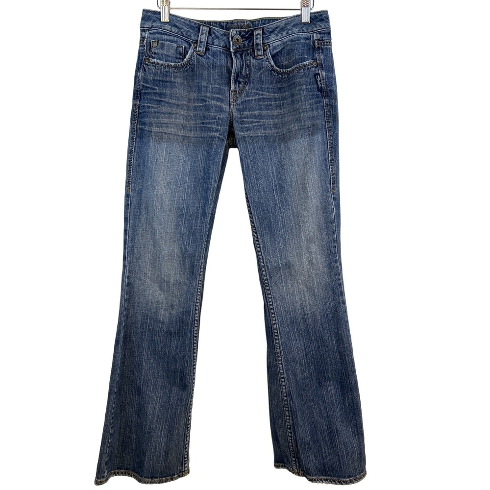 Silver Jeans Womens 28x33 Blue Denim Lola Flare Stretch